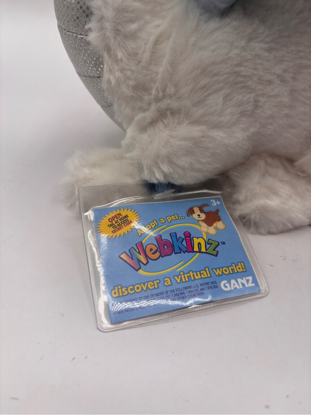 Webkinz Ice Dragon with Sealed Secret Code Tag White Stuffed Animal Ganz READ - Picture 12 of 16